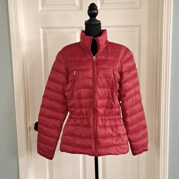 Lauren Ralph Lauren Jackets & Blazers - Ralph Lauren Quilted Down Puffer Zip Up High Neck Cinched Coat